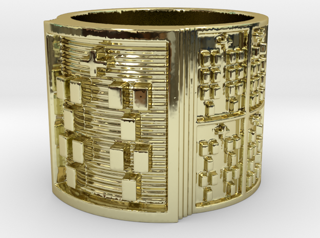BABA ORAGUN Ring Size 11-13 in 18k Gold Plated Brass: 12 / 66.5