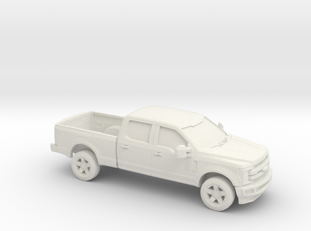 1/87 2017 Ford F-Series Crew/Reg. Bed in White Natural Versatile Plastic