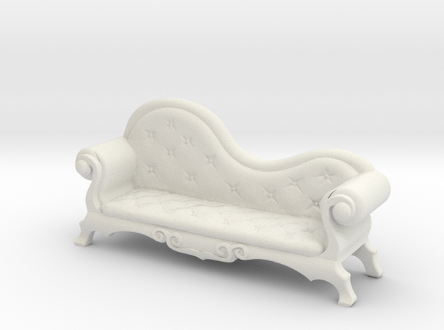 Chaise Lounge 3 in White Natural Versatile Plastic