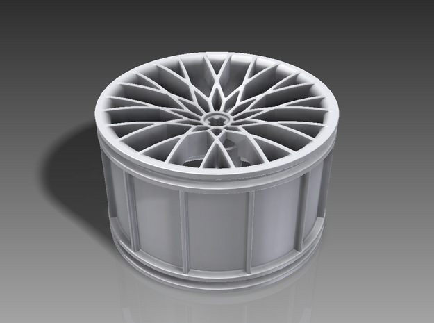 Multispoke Racing Wheel Medium Type 2 in White Natural Versatile Plastic