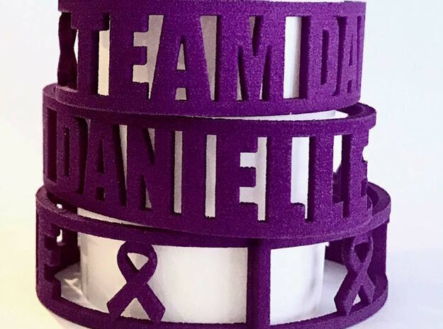 Team Danielle Cuff Fundraiser in Purple Processed Versatile Plastic