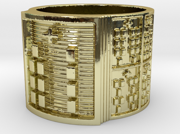 OGBEBARA Ring Size 14 in 18k Gold Plated Brass