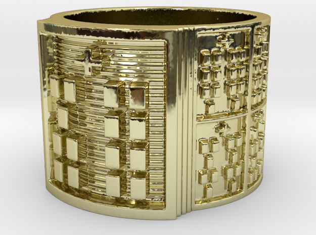 OYEKUNBIKA Ring Size 14 in 18k Gold Plated Brass