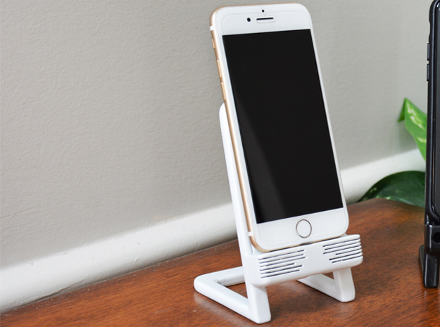 iPhone Stand in White Natural Versatile Plastic