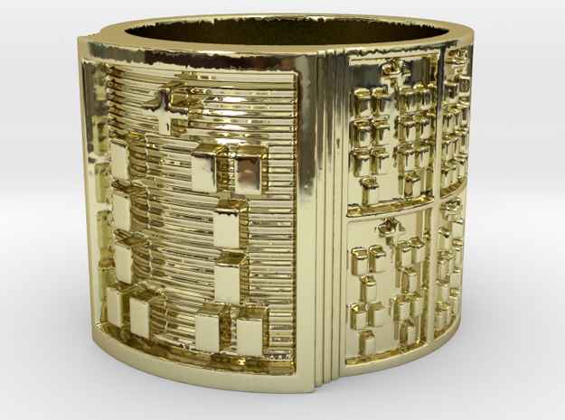 IWORIGUNDA Ring Size 11-13 in 18k Gold Plated Brass: 12 / 66.5