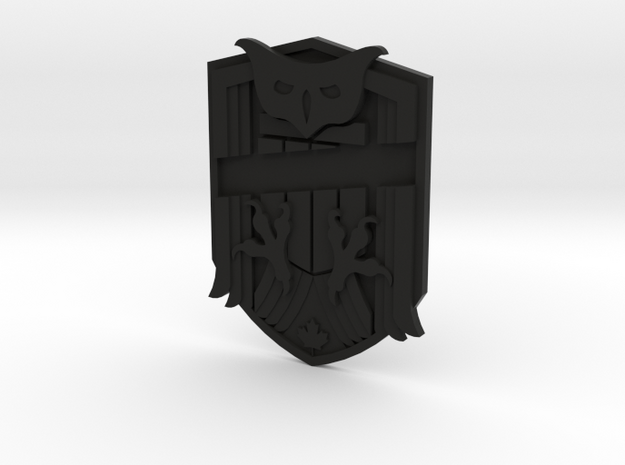 Judge Dredd Variant Badge Blank in Black Natural Versatile Plastic