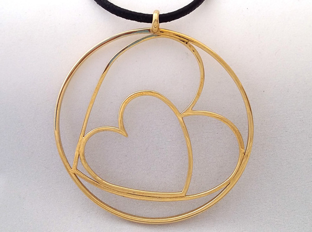 TWOJOIN PENDANT in Polished Brass
