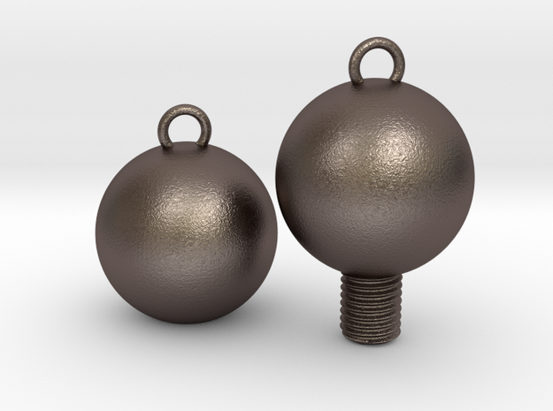 Nuts and Bolts, Spheres/Basic in Polished Bronzed Silver Steel