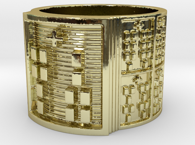 IROSOJUANI Ring Size 14 in 18k Gold Plated Brass