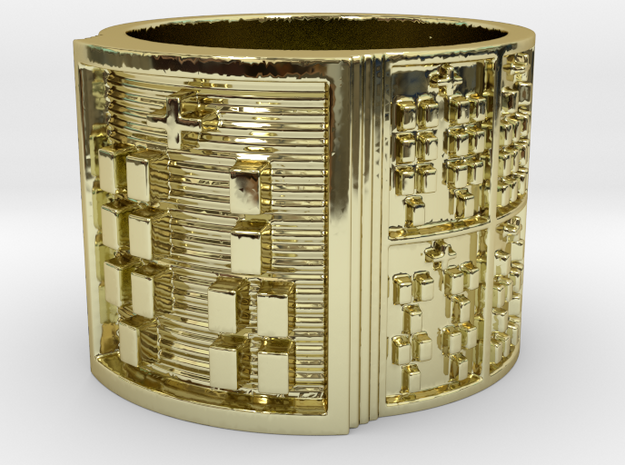 IROSOKANA Ring Size 14 in 18k Gold Plated Brass