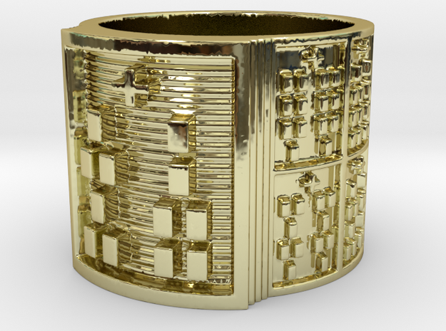 IROSOSHE Ring Size 11-13 in 18k Gold Plated Brass: 12 / 66.5