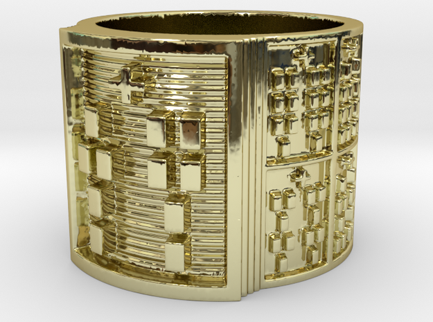 OJUANIALAKENTU Ring Size 11-13 in 18k Gold Plated Brass: 12 / 66.5