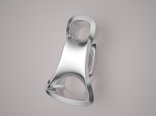 Triple Cube Silver 098 in Polished Silver