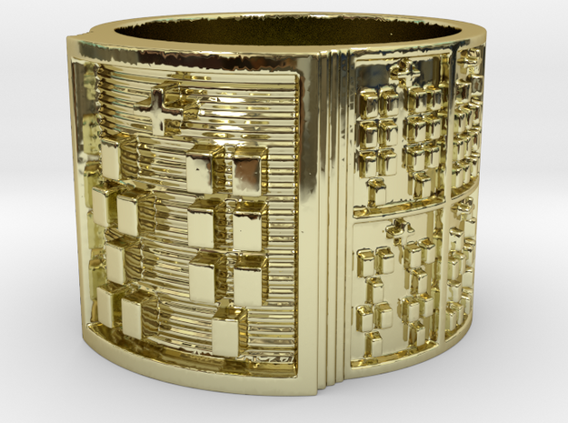 OKANASHE Ring Size 14 in 18k Gold Plated Brass