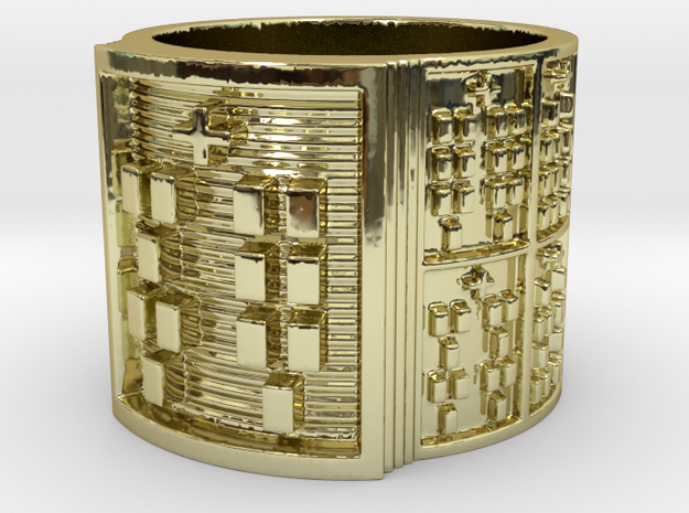 OKANAFUN Ring Size 11-13 in 18k Gold Plated Brass: 12 / 66.5