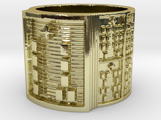 OGUNDABIODDE Ring Size 11-13 in 18k Gold Plated Brass: 12 / 66.5