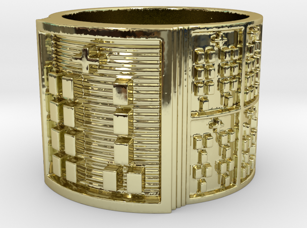 OGUNDAYEKUN Ring Size 14 in 18k Gold Plated Brass