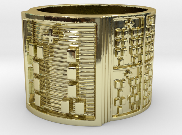 OGUNDAMASA Ring Size 14 in 18k Gold Plated Brass