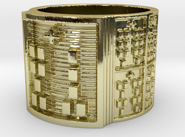 OGUNDATRUPON Ring Size 14 in 18k Gold Plated Brass
