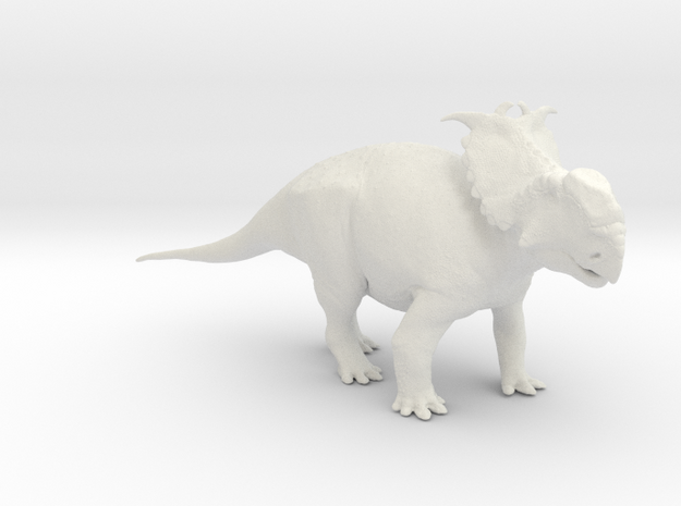 Pachyrhinosaurus canadensis - Alert Male 1/40 in White Natural Versatile Plastic