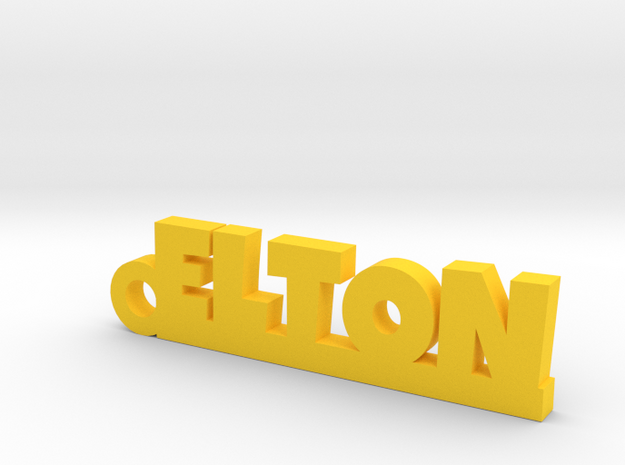 ELTON Keychain Lucky in Yellow Processed Versatile Plastic