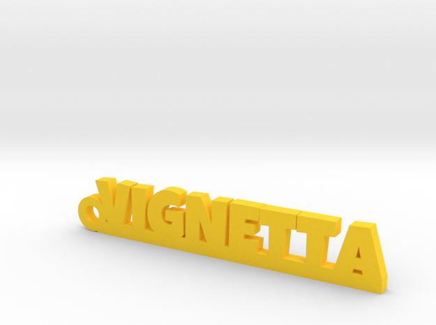 VIGNETTA Keychain Lucky in Yellow Processed Versatile Plastic