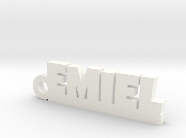 EMIEL Keychain Lucky in White Processed Versatile Plastic
