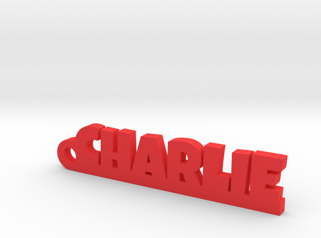 CHARLIE Keychain Lucky in Red Processed Versatile Plastic