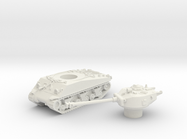 M4 Sherman Tank (Usa)  1/100 in White Natural Versatile Plastic