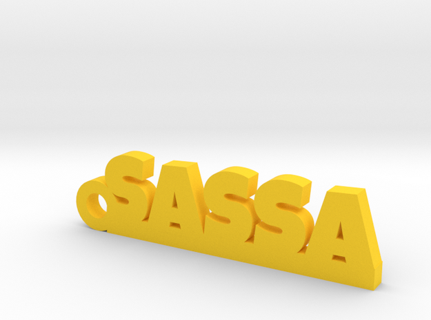 SASSA Keychain Lucky in Yellow Processed Versatile Plastic
