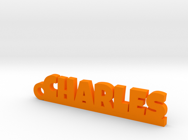 CHARLES Keychain Lucky in Orange Processed Versatile Plastic