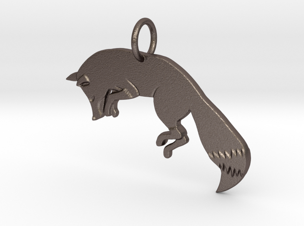 The fox in Polished Bronzed Silver Steel