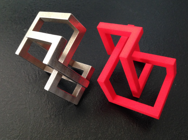 Knotcube  for puzzles in Red Processed Versatile Plastic: Small