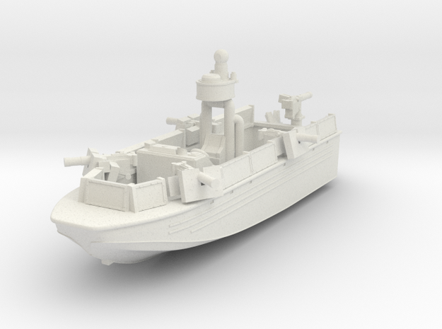 1/144 USN Riverine Assault Boat  (With guns) - Coa in White Natural Versatile Plastic