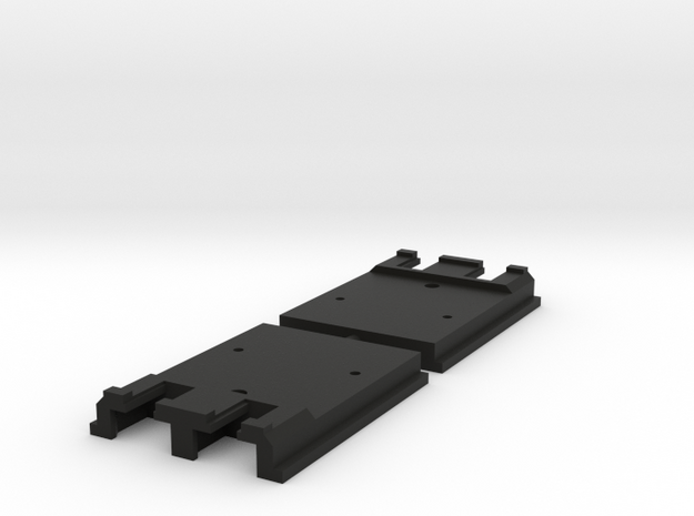 Kato Unijoiner adapter for Peco 009 track "on-top" in Black Natural Versatile Plastic