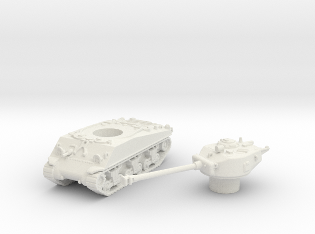 M4 Sherman Tank (Usa) 1/144 in White Natural Versatile Plastic
