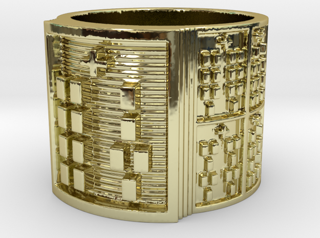 IRETEOYEKUN Ring Size 11-13 in 18k Gold Plated Brass: 12 / 66.5