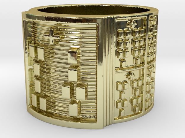 IRETEYERO Ring Size 14 in 18k Gold Plated Brass