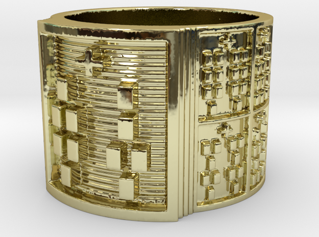 IRETEUNTEDI Ring Size 14 in 18k Gold Plated Brass