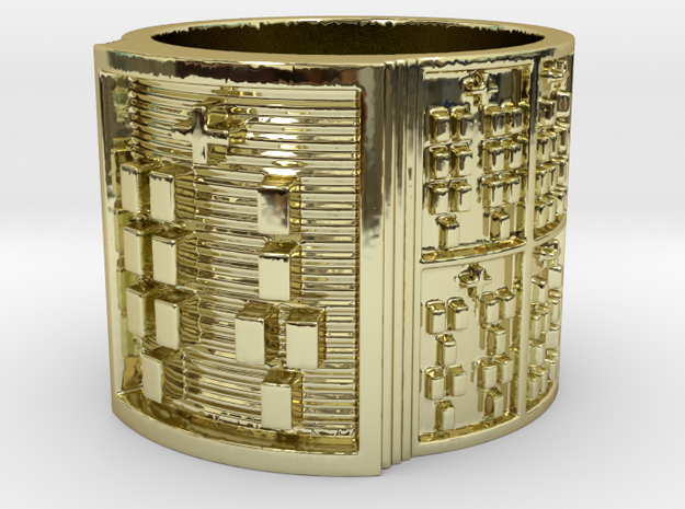 IRETEKANA Ring Size 11-13 in 18k Gold Plated Brass: 12 / 66.5