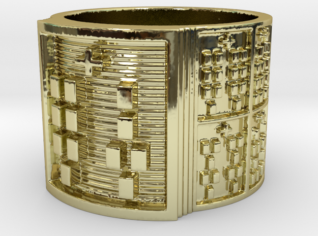 IRETEKANA Ring Size 14 in 18k Gold Plated Brass