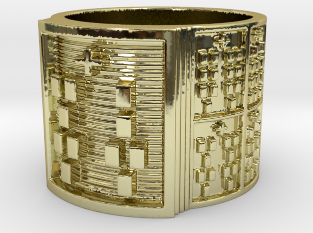 IRETEFUN Ring Size 13.5 in 18k Gold Plated Brass