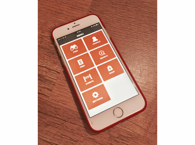 iPhone 6/6S Garmin Mount Case in Red Processed Versatile Plastic