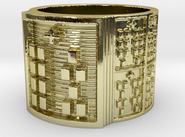 OSHEYEKUN Ring Size 14 in 18k Gold Plated Brass
