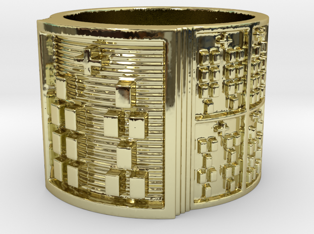 OSHEBARA Ring Size 14 in 18k Gold Plated Brass