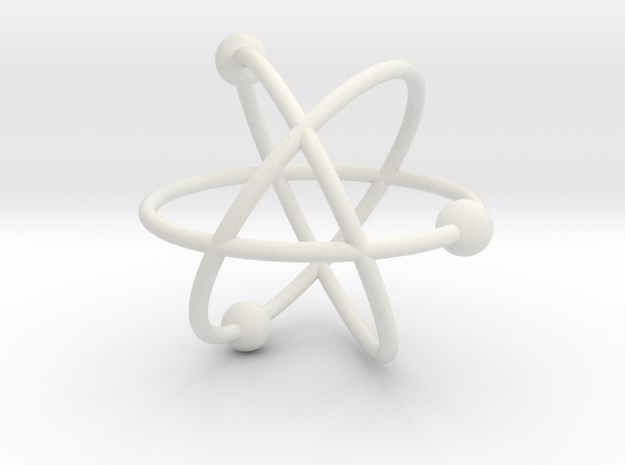 Model of the atom in White Natural Versatile Plastic