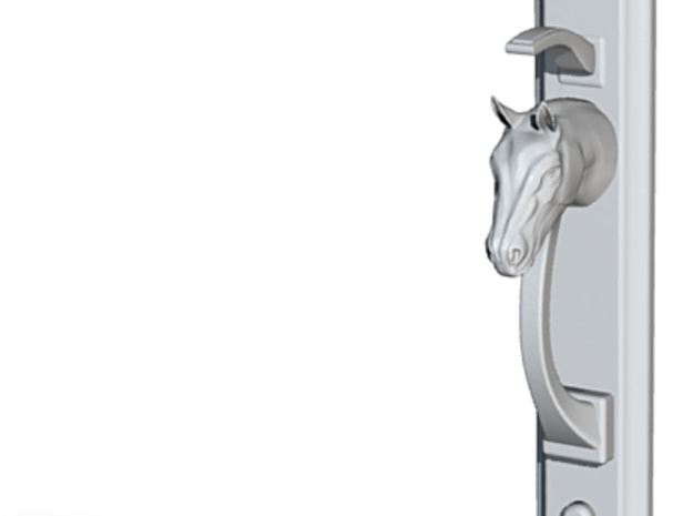 Horse Head Handle 22cm in Tan Fine Detail Plastic