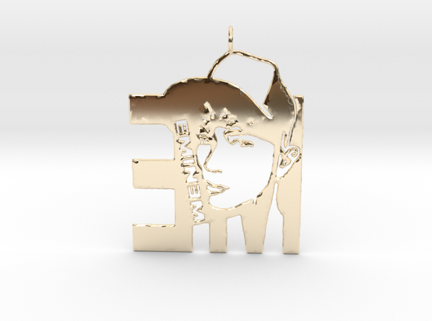 Eminem Pendant - 3D Jewelery - Eminem Fan Pendant in 14K Yellow Gold