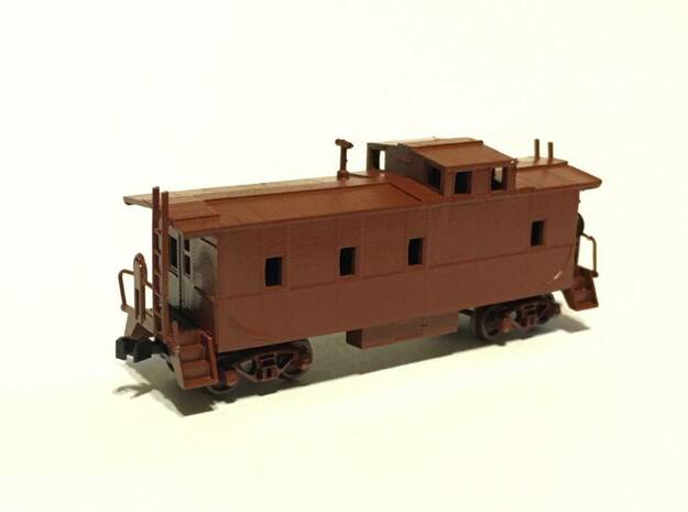 Southern Pacific C-40-3 Caboose modernized N Scale in Tan Fine Detail Plastic