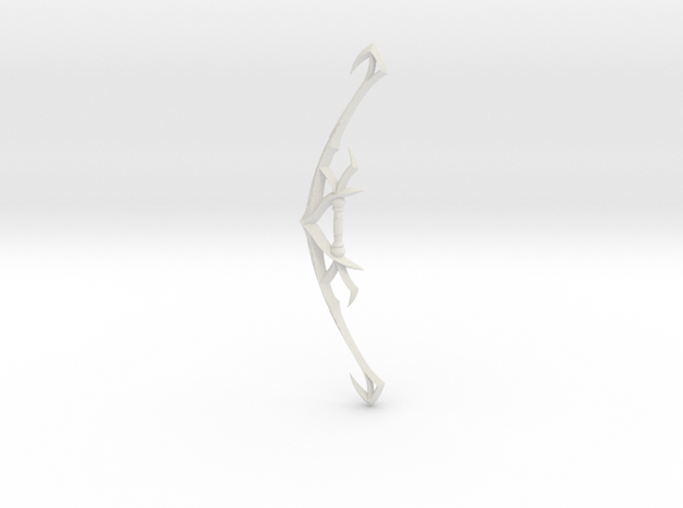 "BotW" Silver Bow in White Natural Versatile Plastic: 1:12